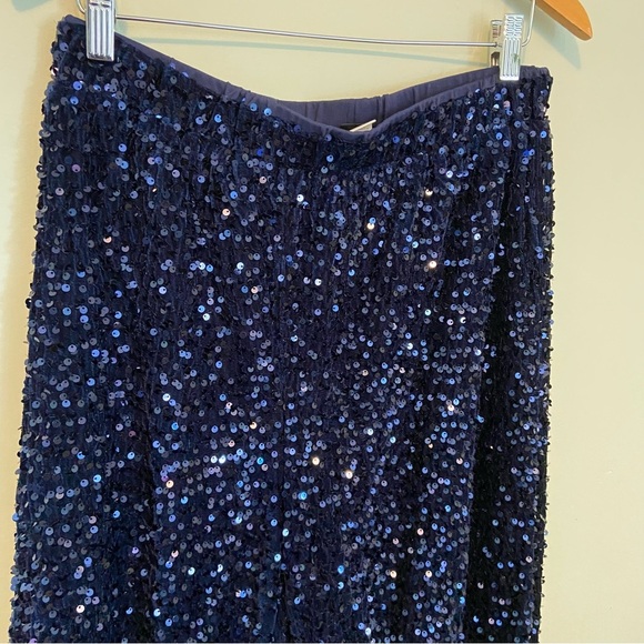 SHEIN Blue Wide Leg Sparkly Pants - Picture 3 of 7